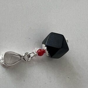 Black and Red Geometric Charm